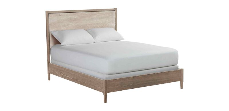 Merrick Light Wood Queen Bed, Light Wood Bed Frame Queen