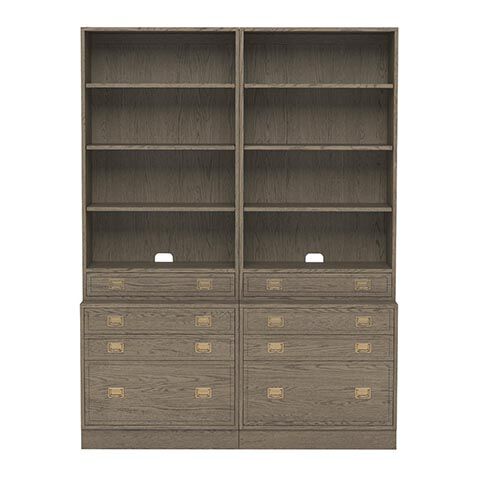 Callum Double Bookcase with File Cabinet image