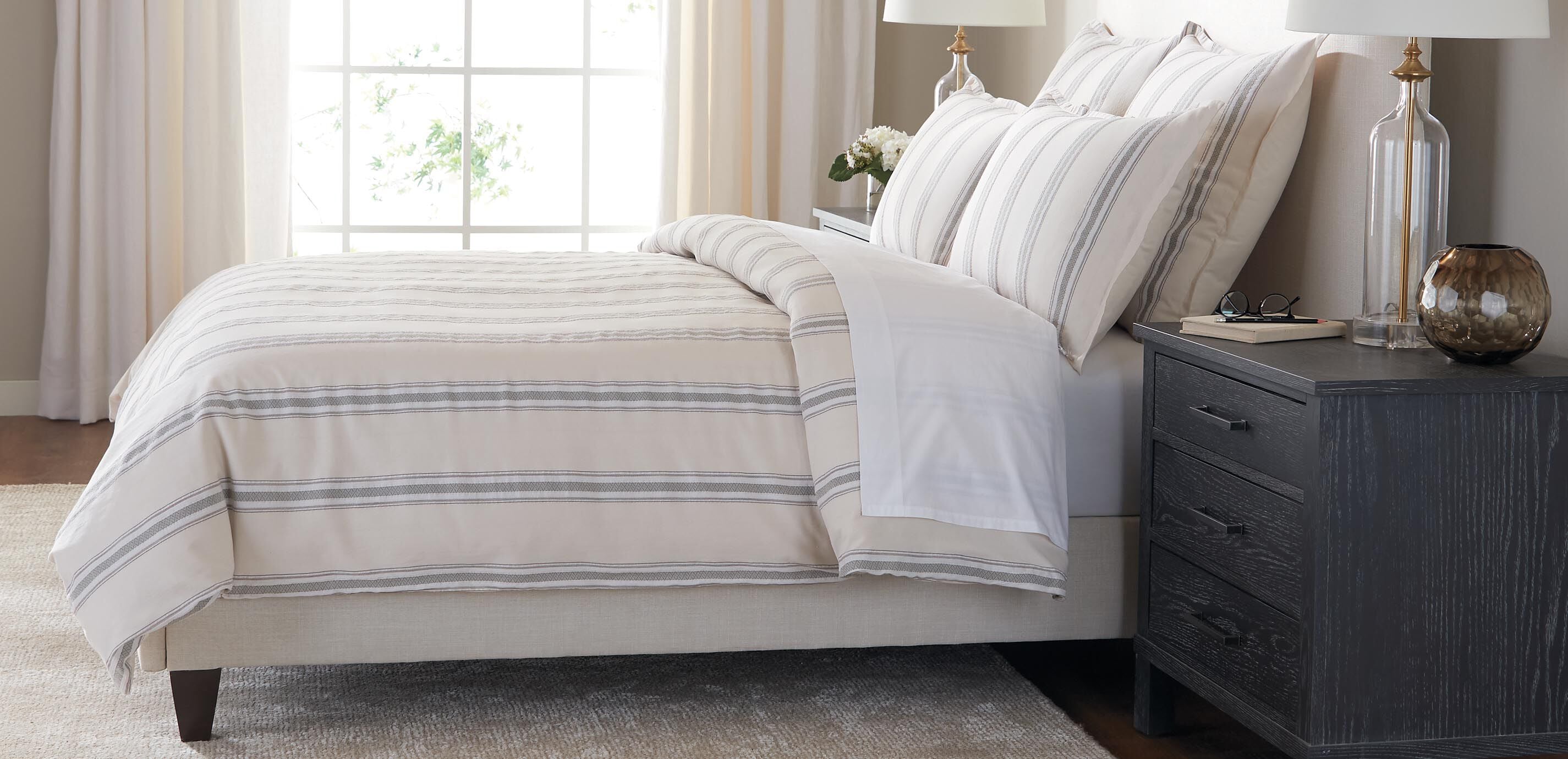 Garment-Washed Stripe Duvet Cover and Shams Set_2