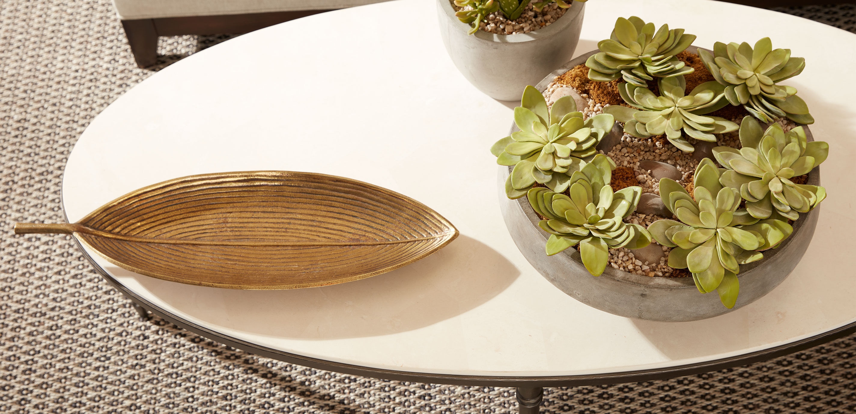 Valeria Stone-Top Oval Coffee Table_6