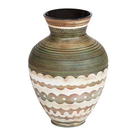 Terra Verde Painted Pottery Vase image