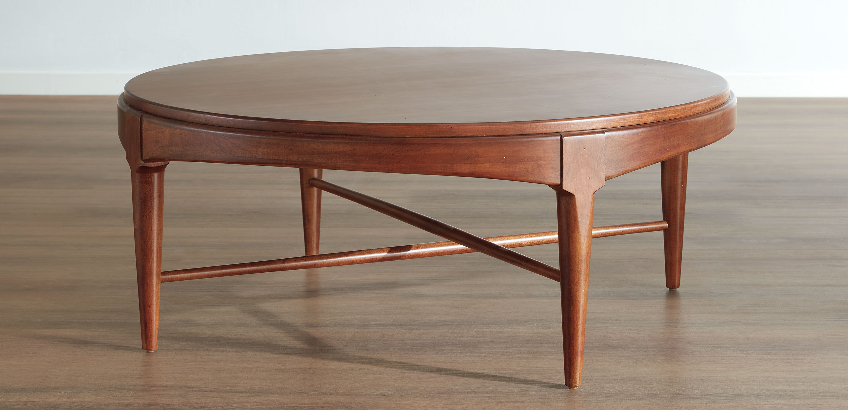 Draper Round Wood Midcentury Coffee Table_7