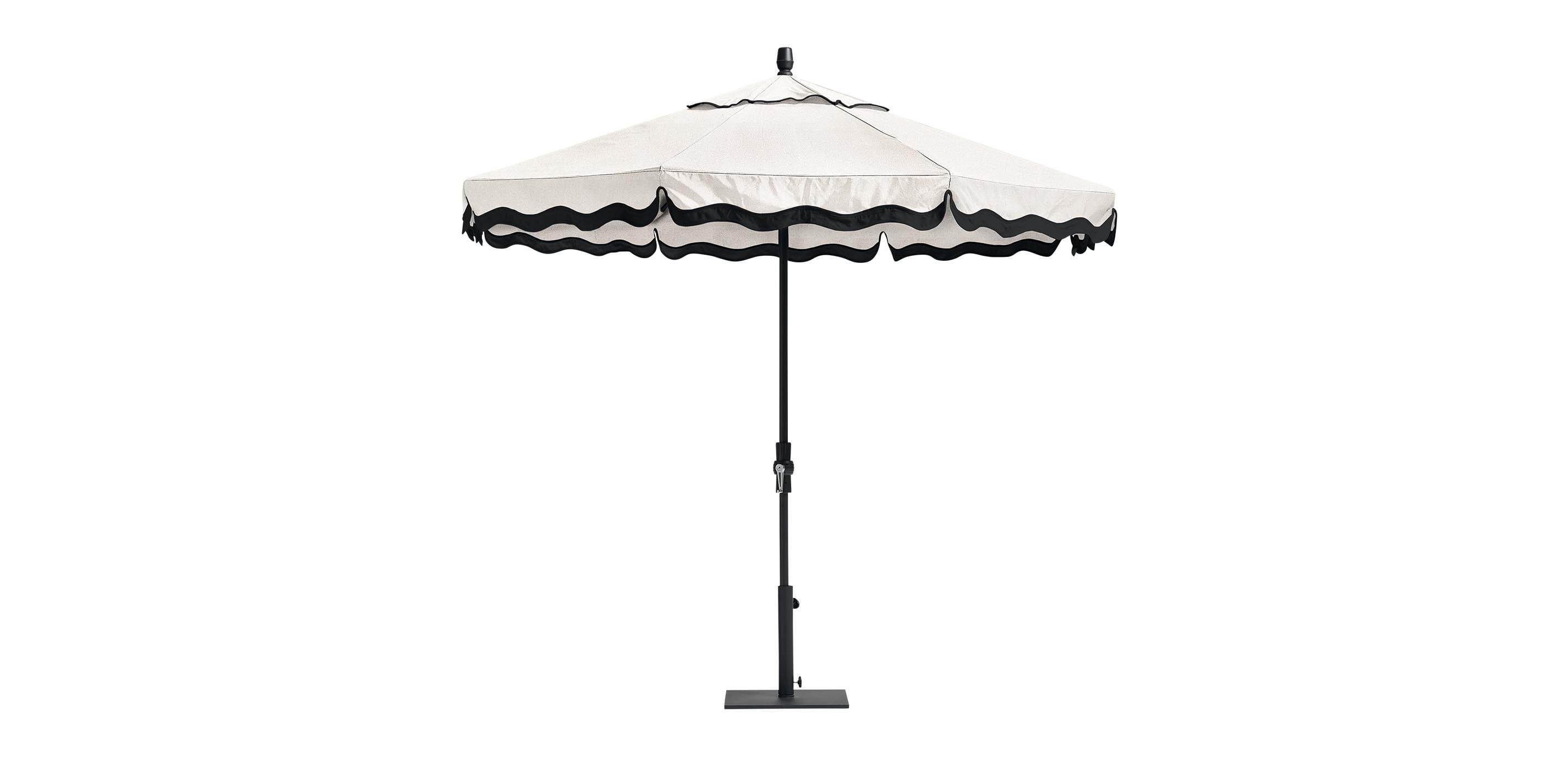 9' Collar-Tilt Umbrella with Wave Canopy