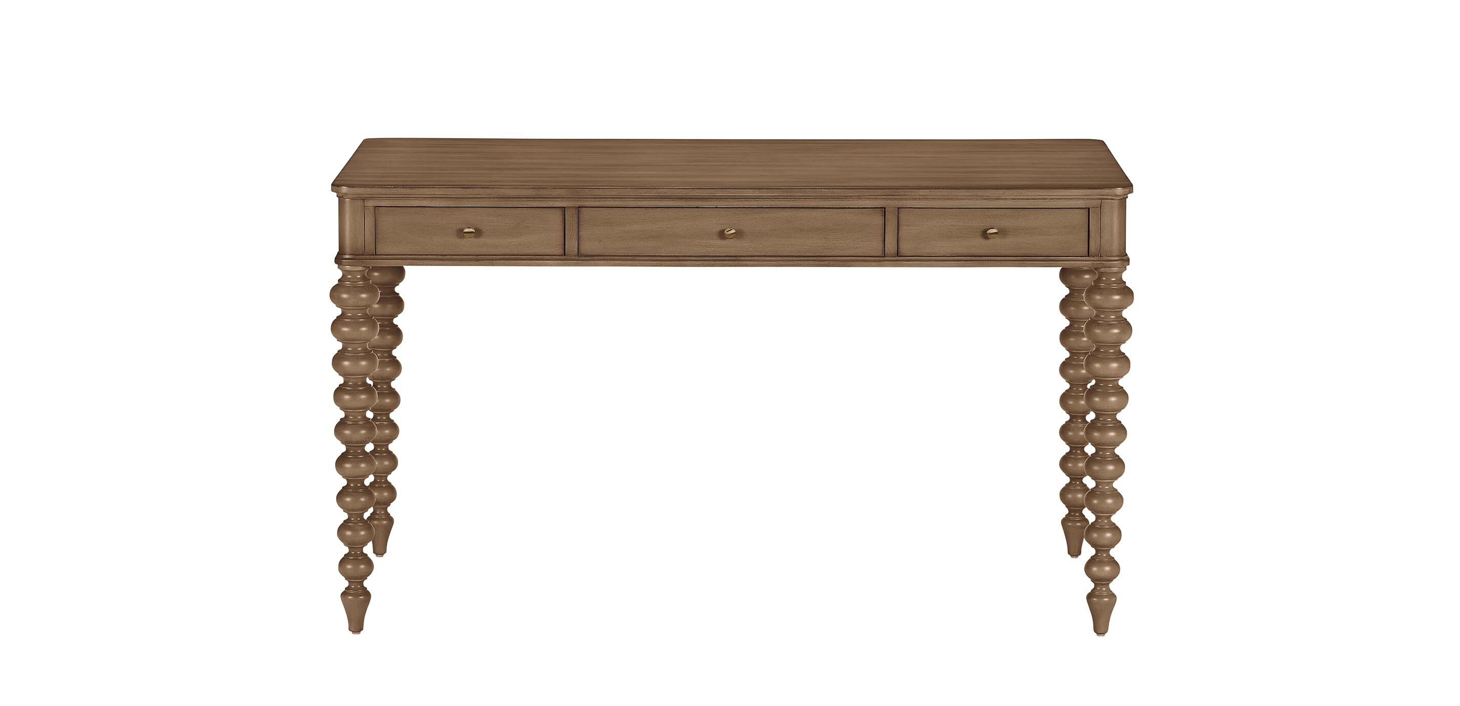 Custom Rounded-Corner Home Office Desk