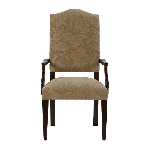 Hadley Dining Armchair: Serpentine Back, Tapered Leg image 207157