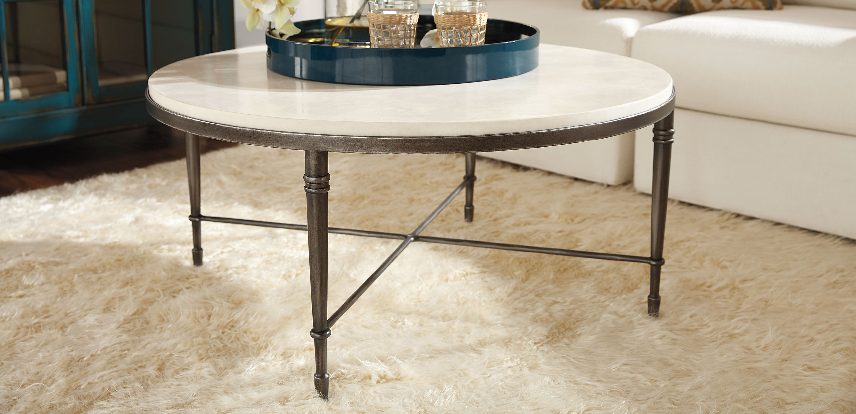 Valeria Stone-Top Round Coffee Table_3