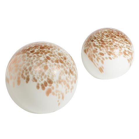 Speckled Glass Spheres, Set of 2 image