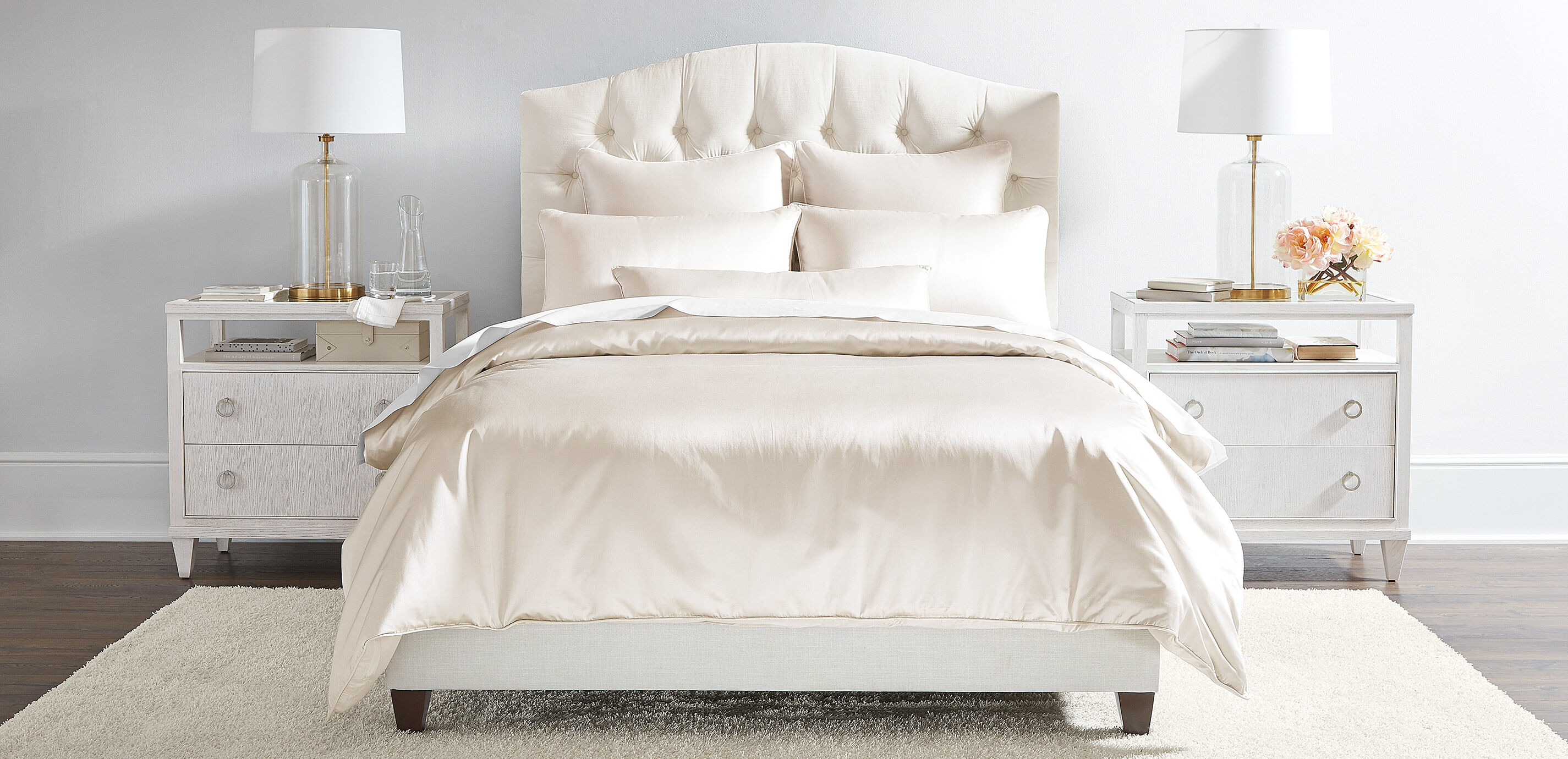 Salena Solid Duvet Cover and Shams, Pearl_4