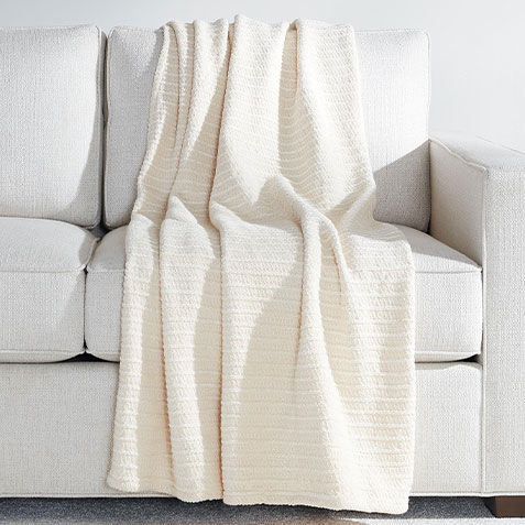 Suri Ivory Chenille Rib Throw image