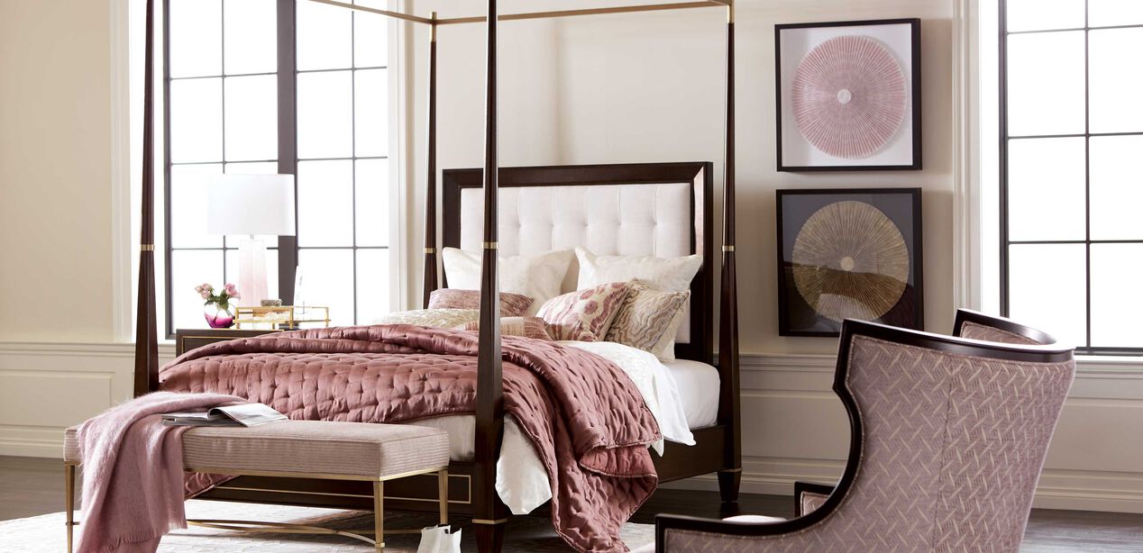 Andover Upholstered Four-Poster Bed | Ethan Allen
