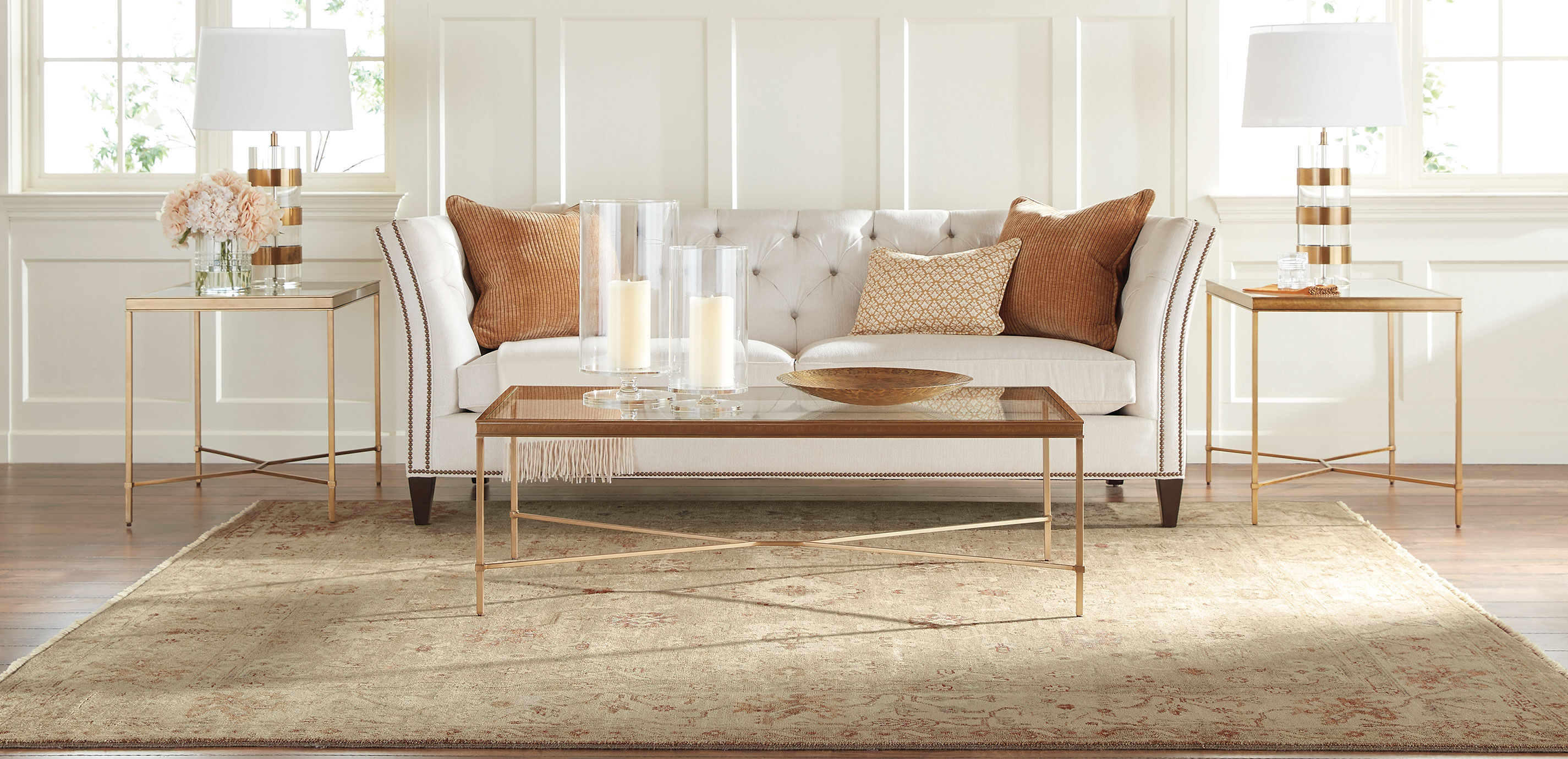 Oushak Rug, Light Gold/Ivory_5