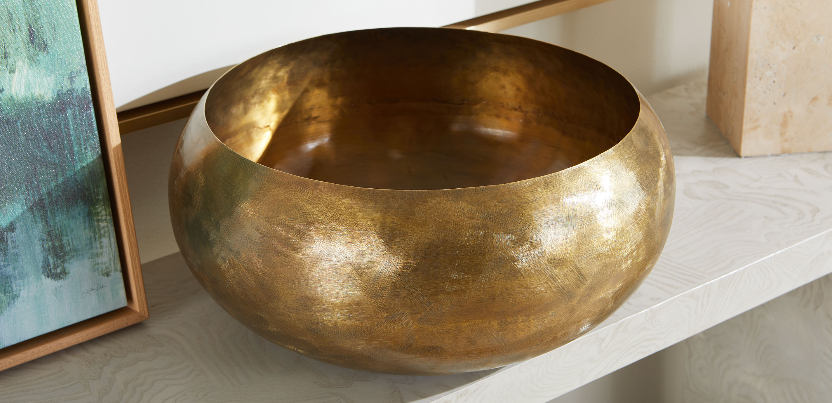 Zuri Wire-Brushed Antique Brass Bowl_2
