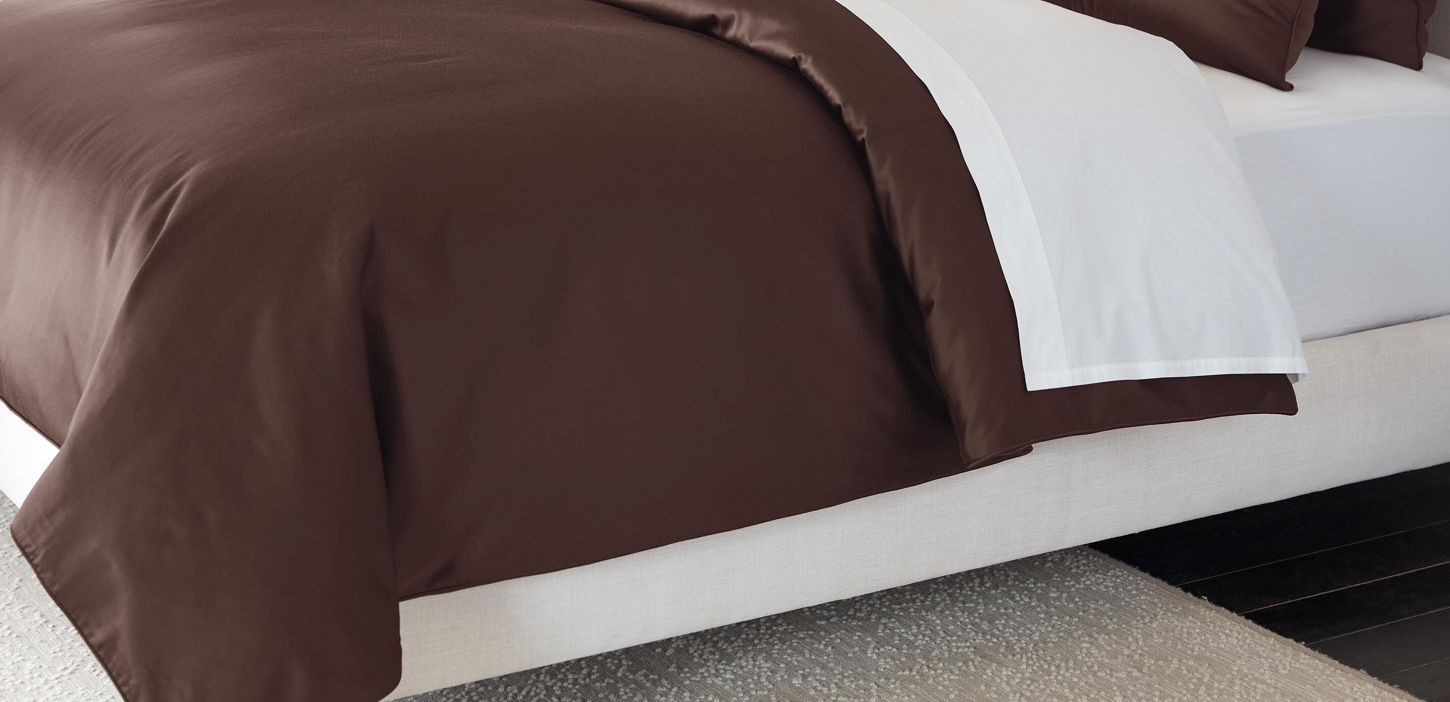 Salena Solid Duvet Cover and Shams Set, Espresso_3