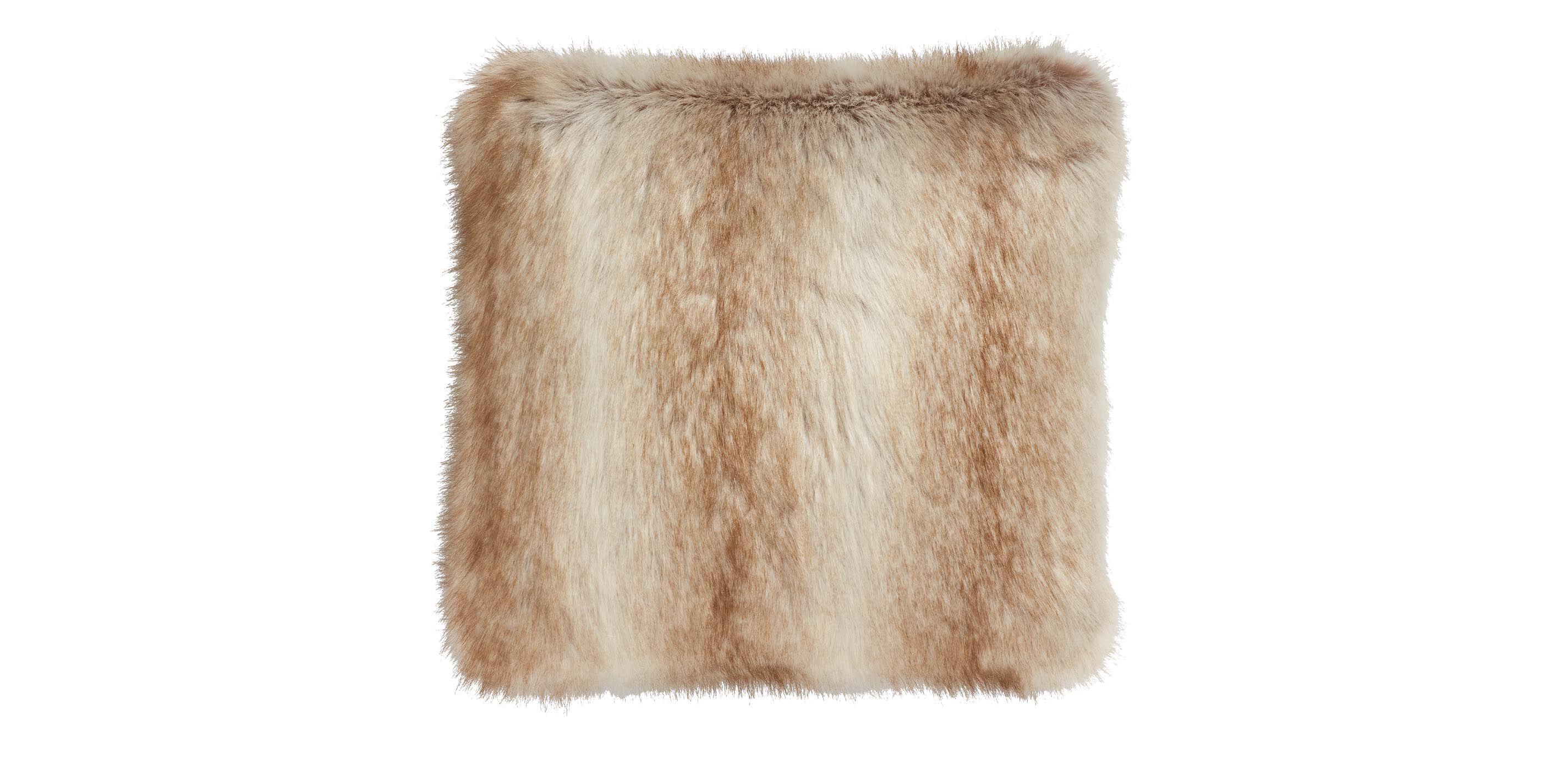 Blonde Fox Faux Fur Pillow