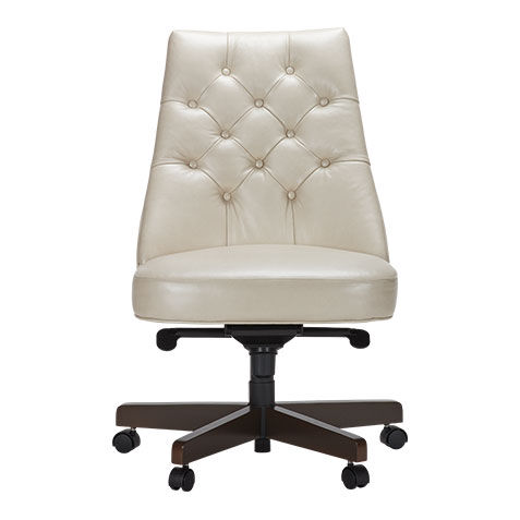 Shaine Tufted Leather Desk Chair image
