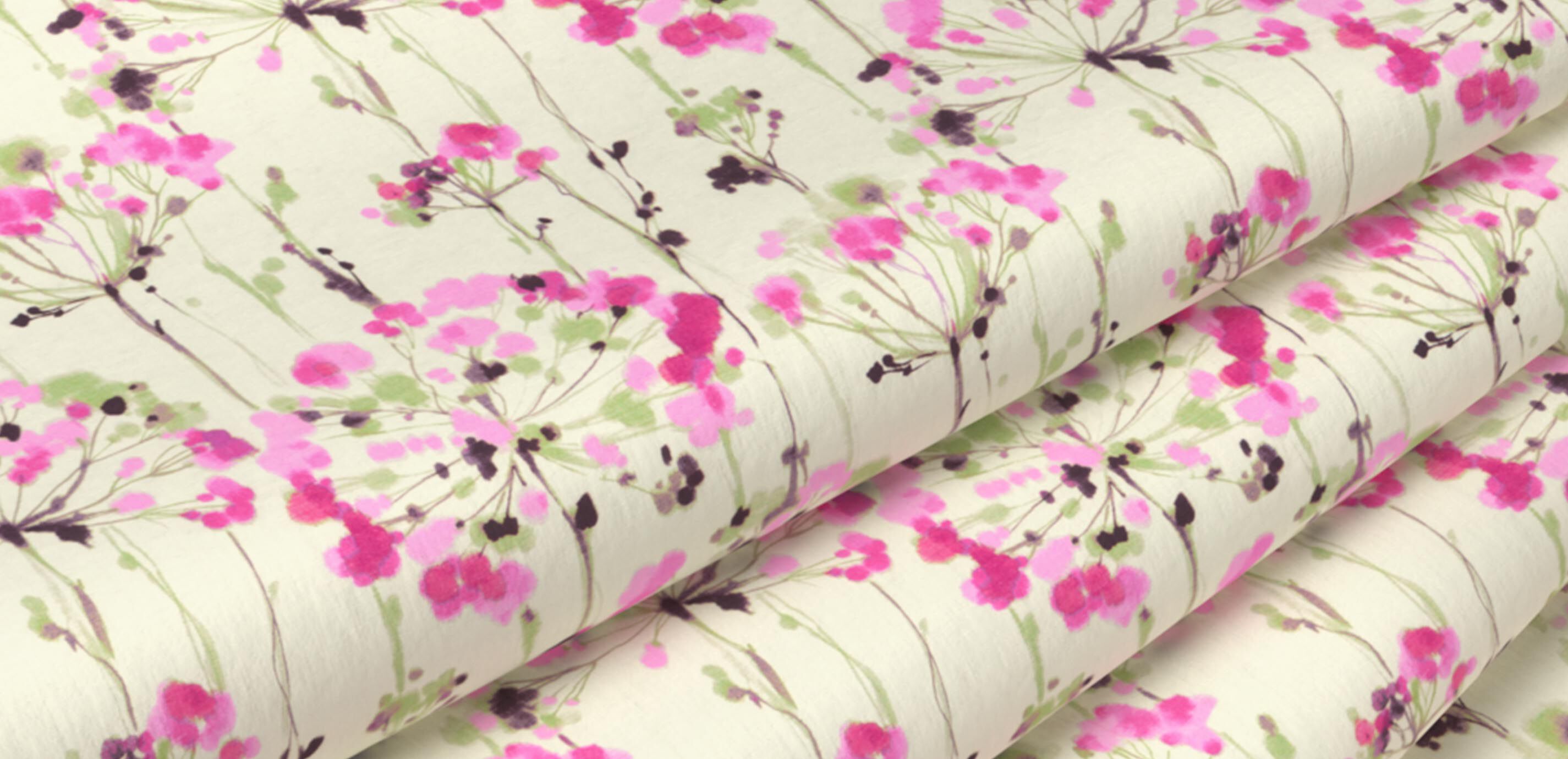 Dandelion Pink Fabric By the Yard_1