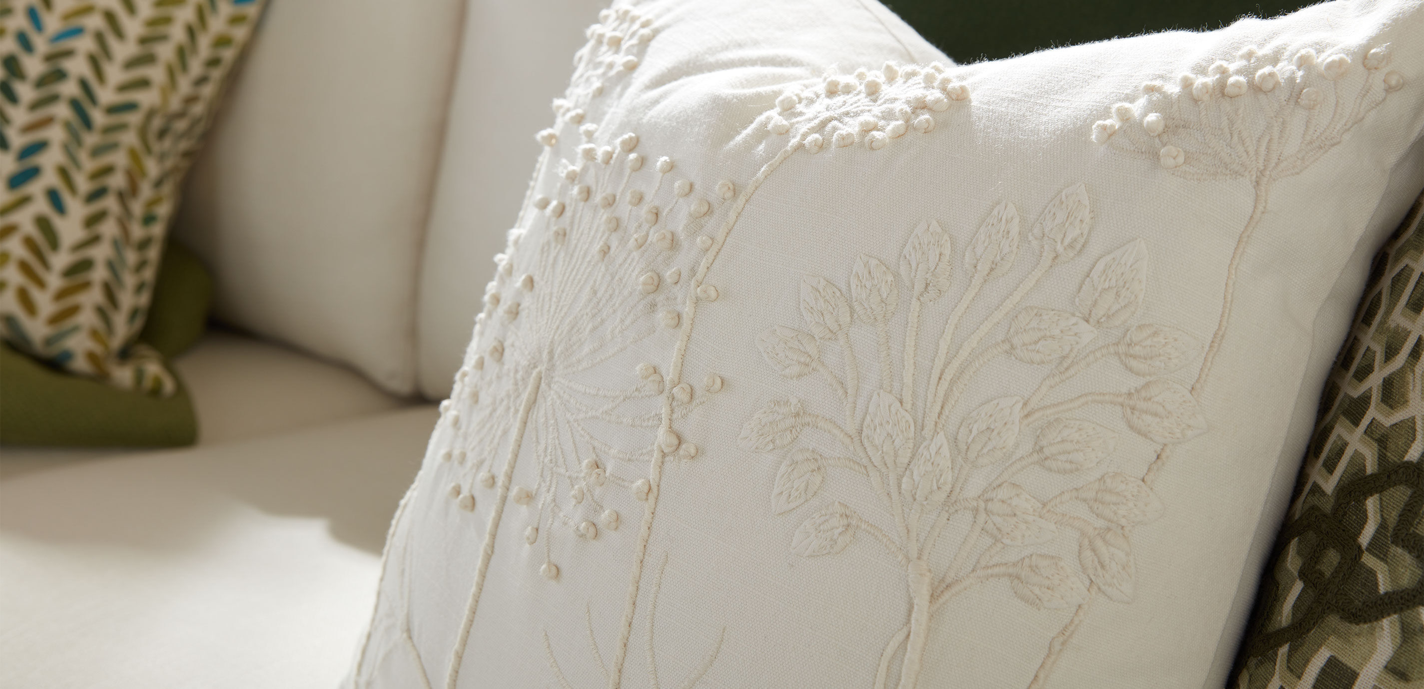 French Knotted Pillow, Ivory_1