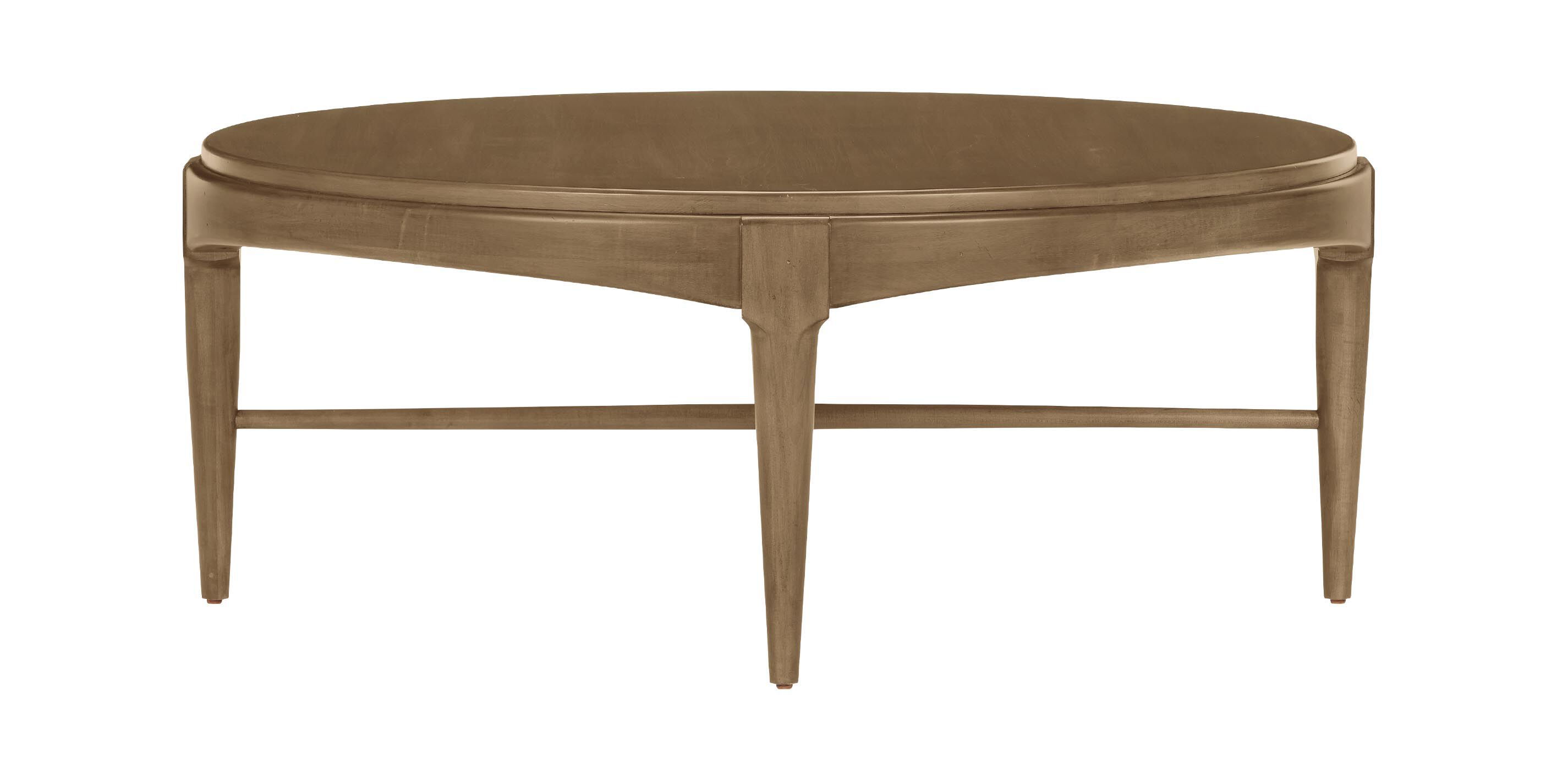 Draper Round Wood Midcentury Coffee Table