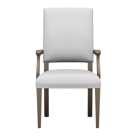 Hadley Leather Dining Armchair: Square Back, Tapered Leg image 727161