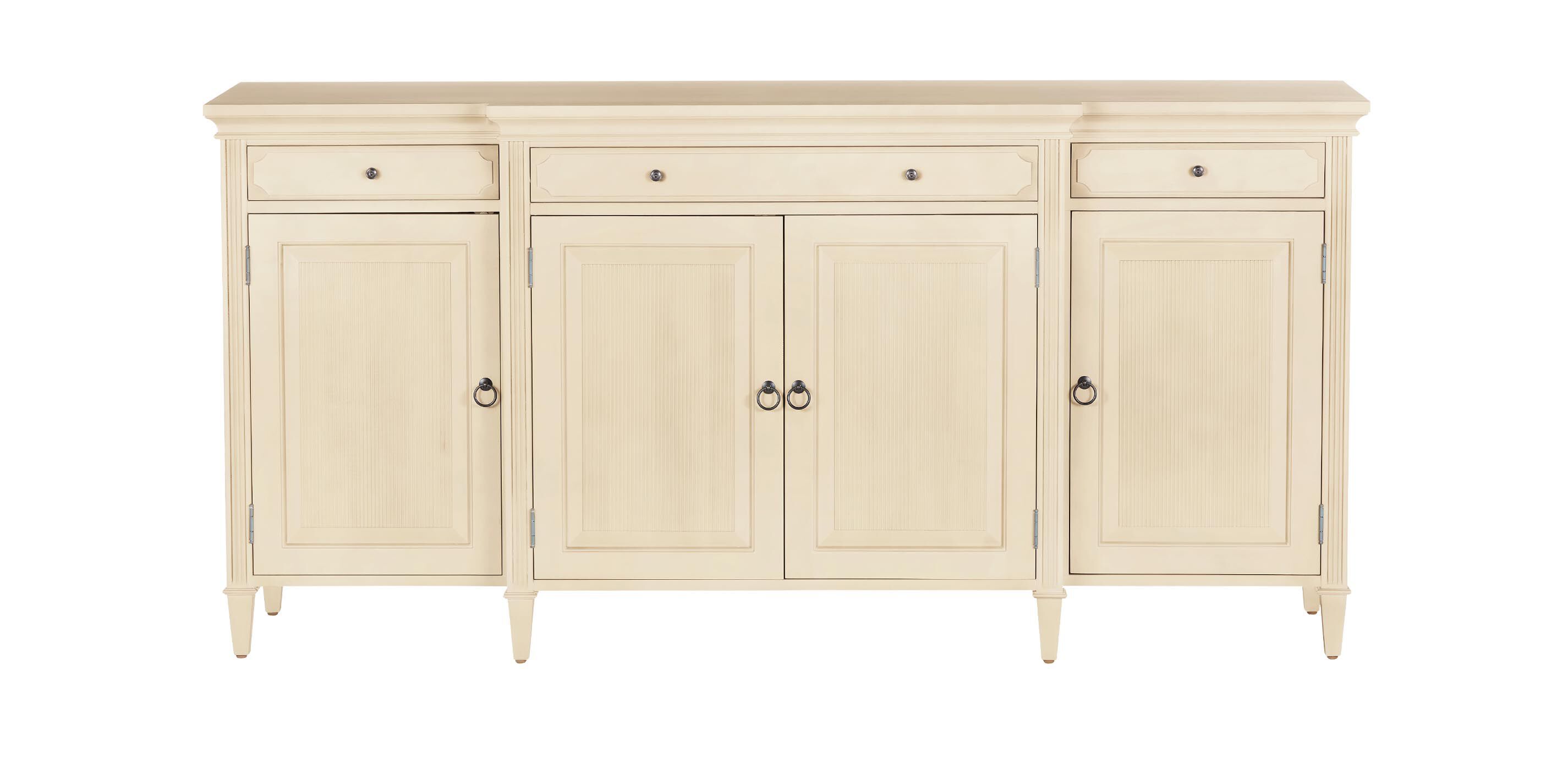 Davos Four-Door Wood Buffet with Breakfront Detail