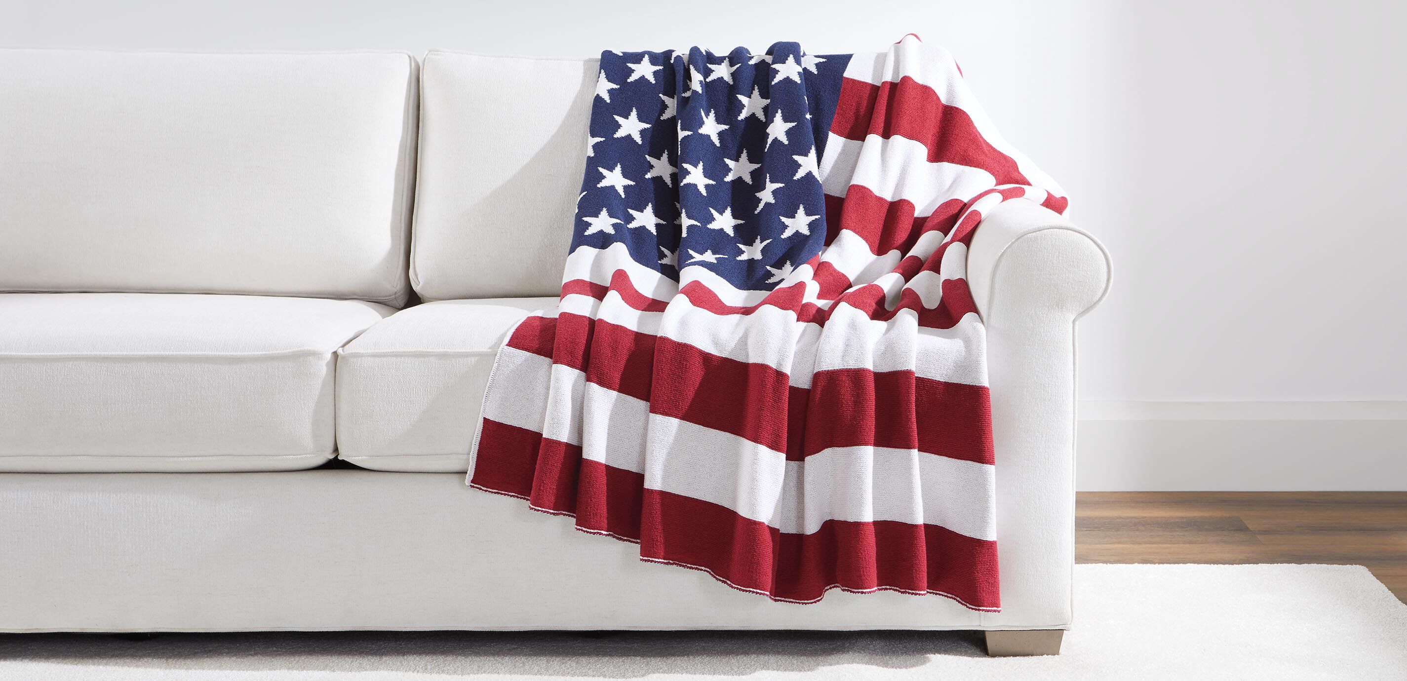 American Flag Recycled Cotton Throw