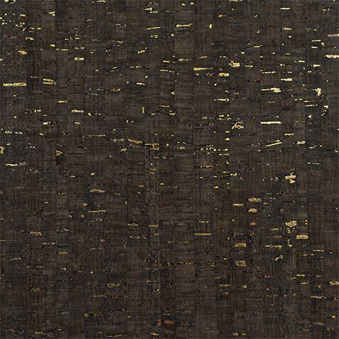 Cork Grasscloth, Espresso and Metallic Gold image