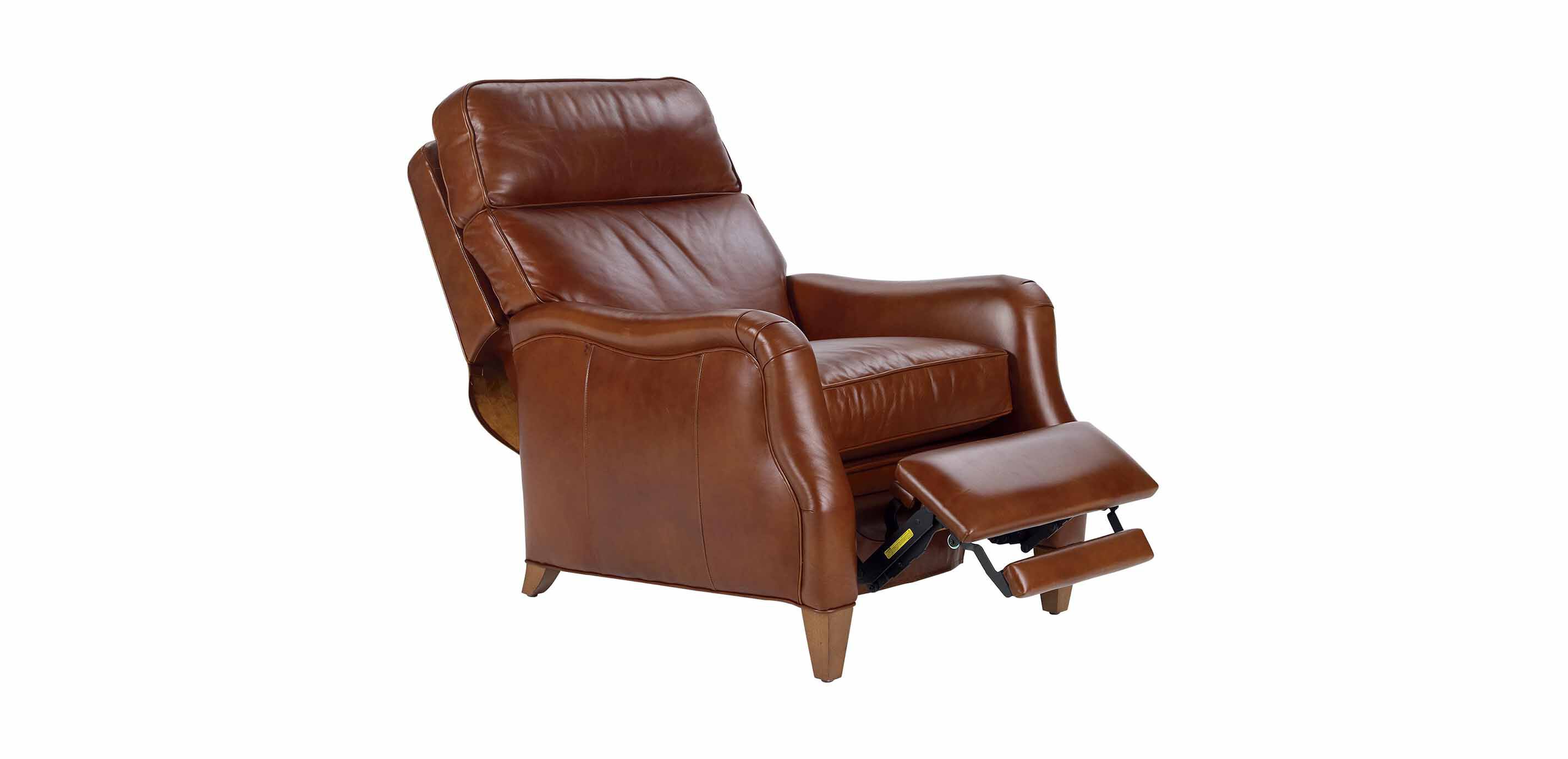 Aiden Leather Recliner, Old English/Saddle_4