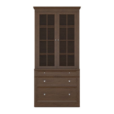 Continental File Bookcase, Glass Doors image