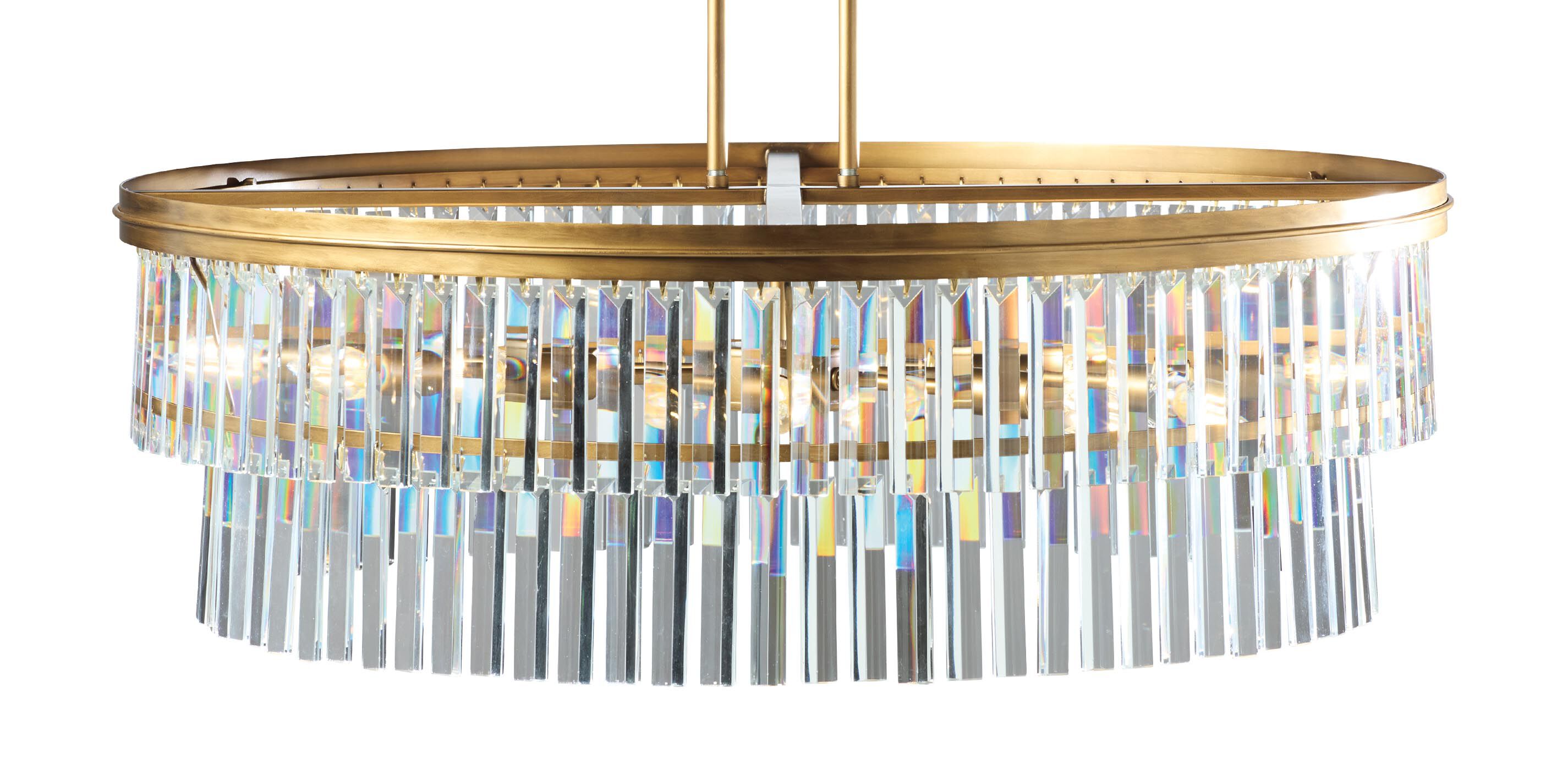 Hazel Crystal Prism Chandelier 