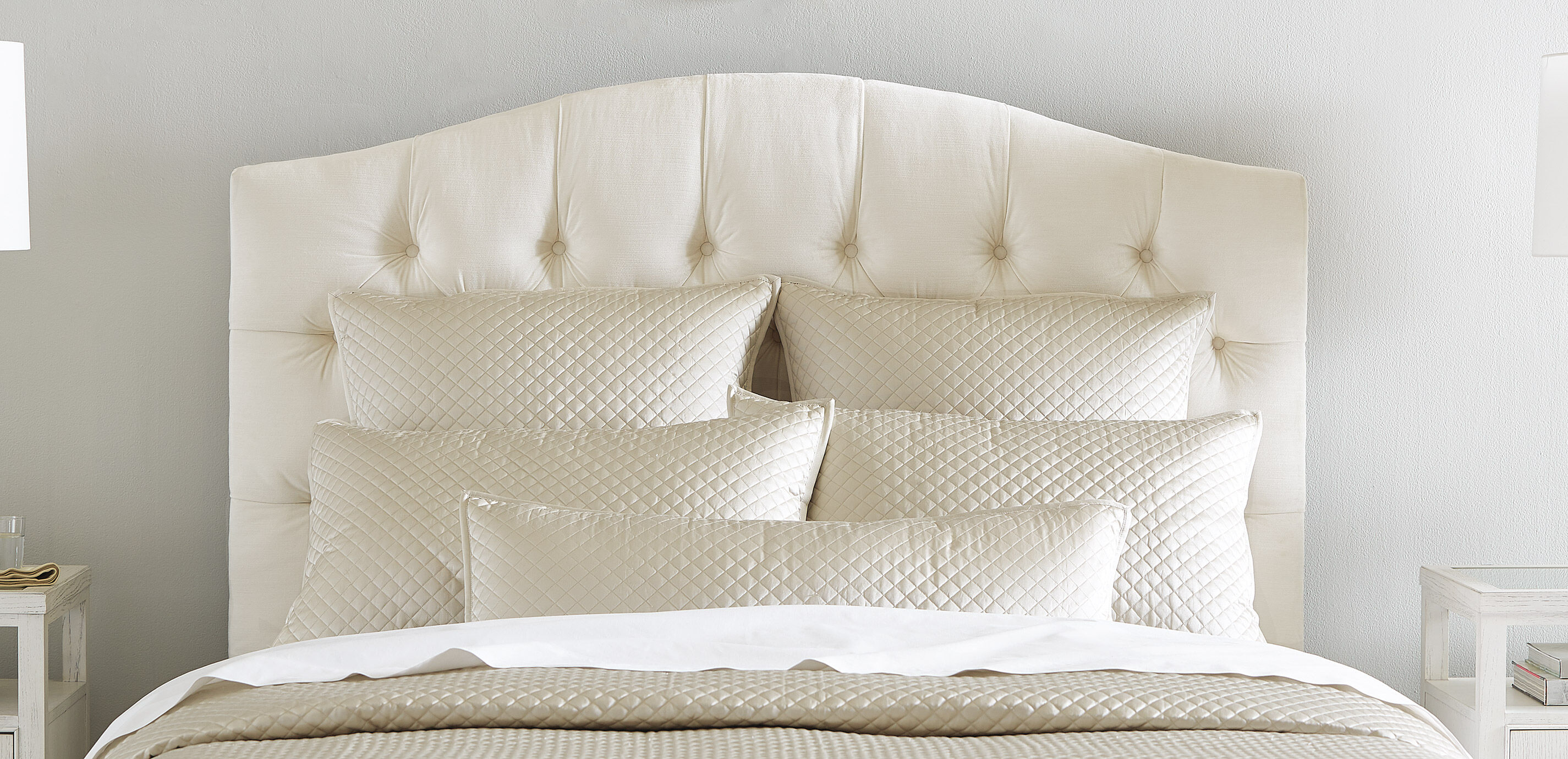 Salena Quilted Coverlet and Sham, Champagne_2