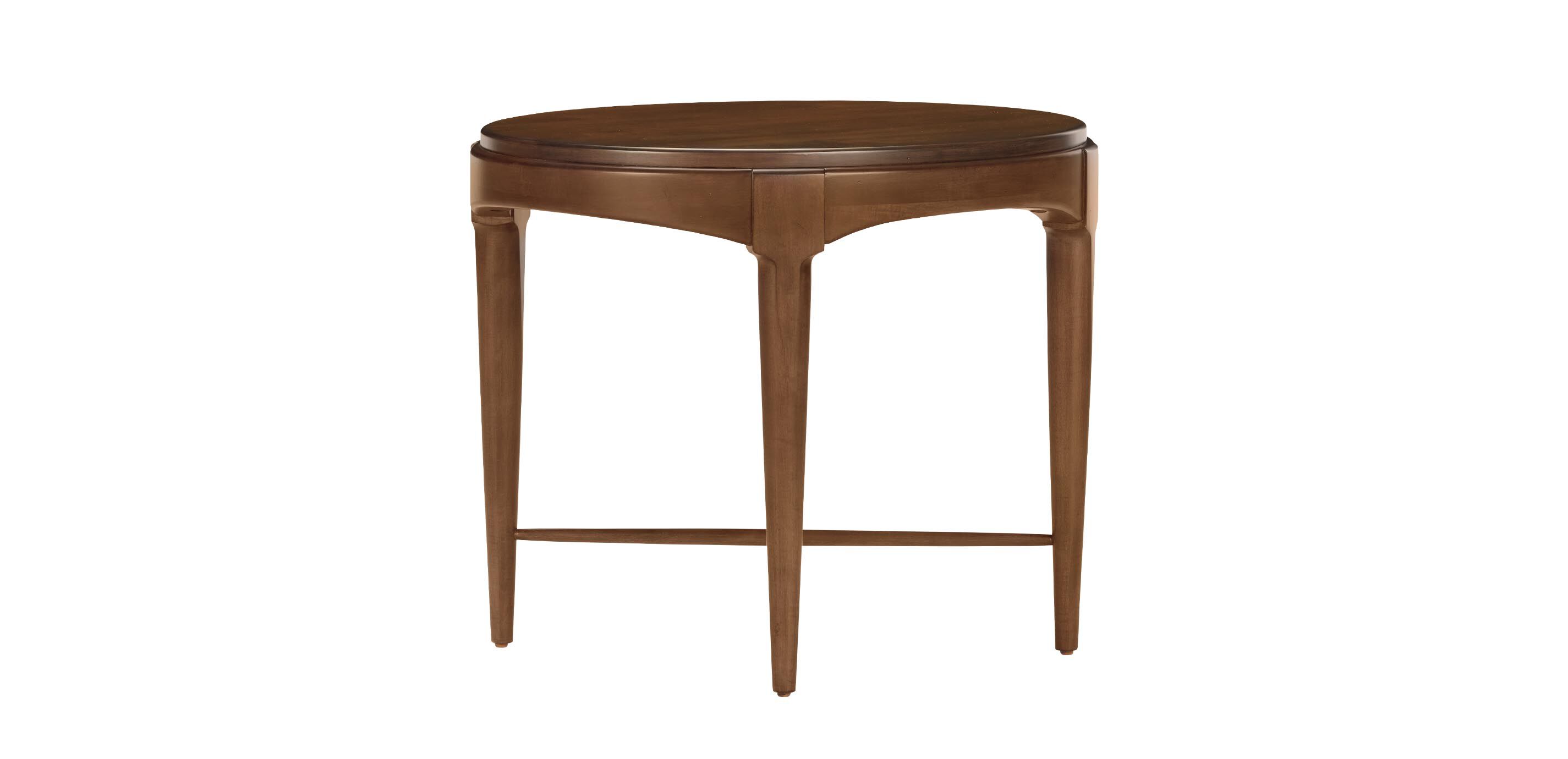 Draper Oval Wood Midcentury End Table
