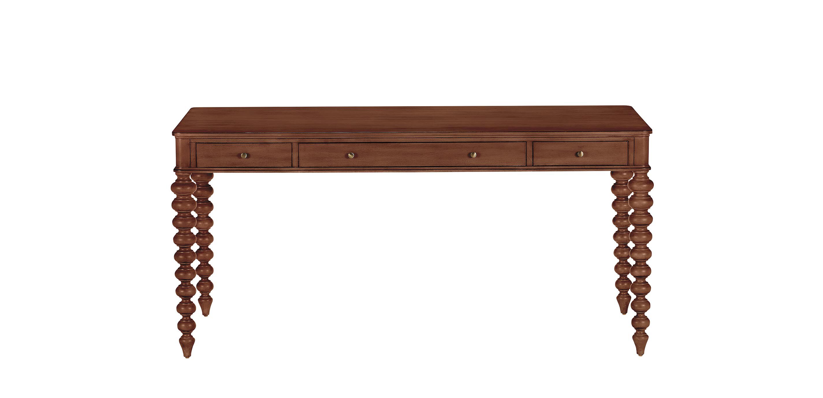 Custom Rounded-Corner Home Office Desk