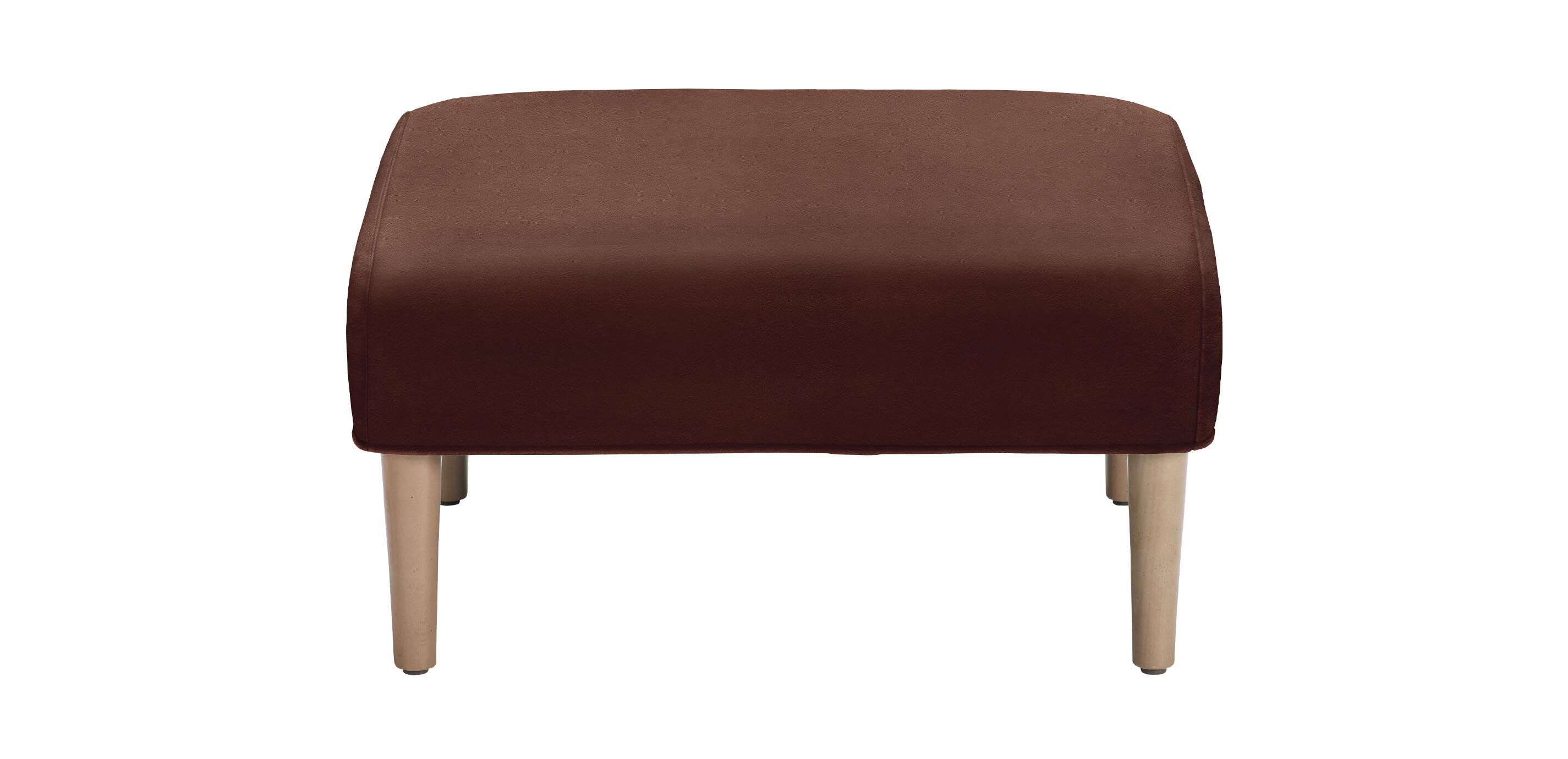 Alarik Leather Ottoman