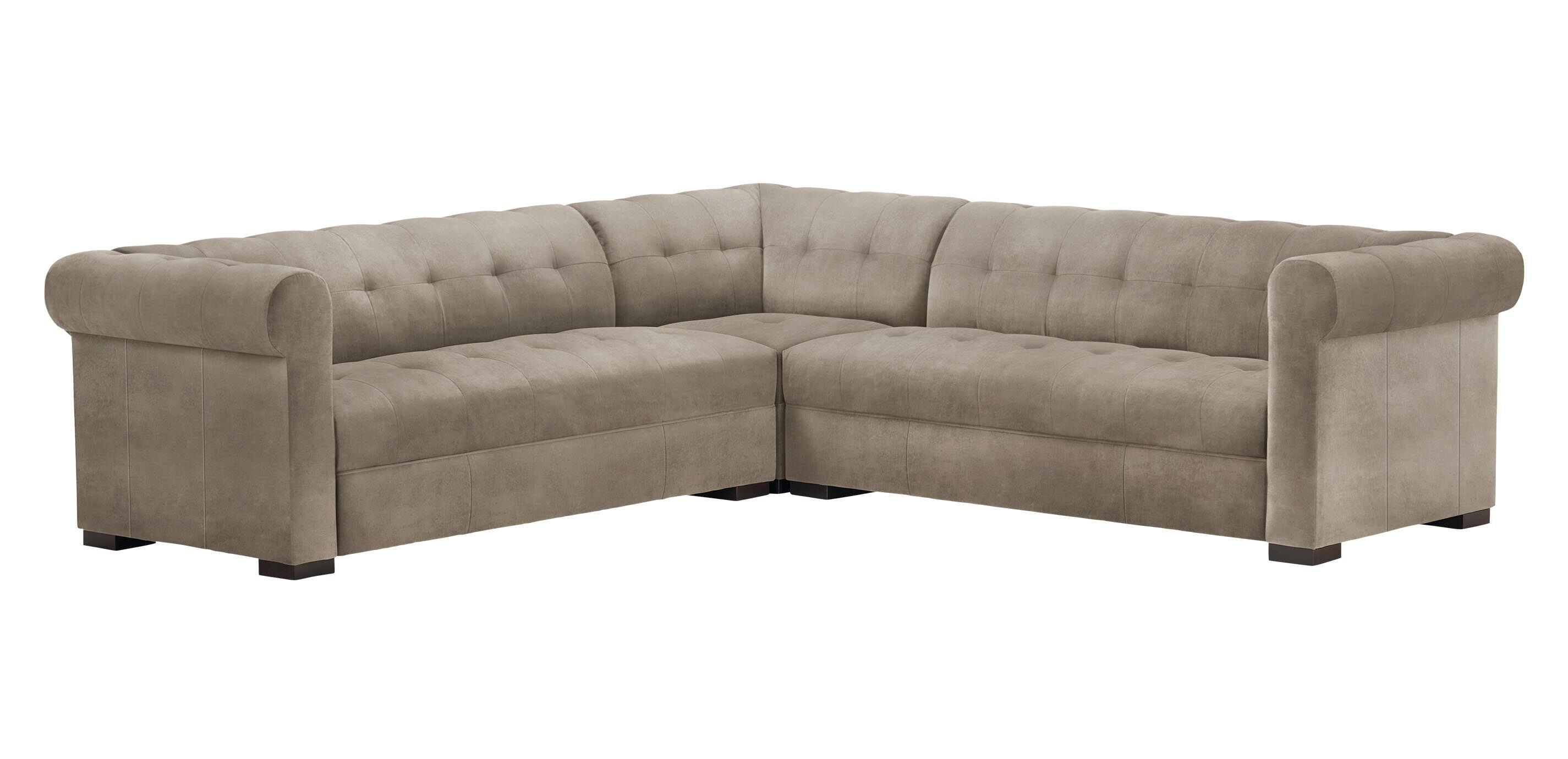 Rockwell Leather Three-Piece Sectional