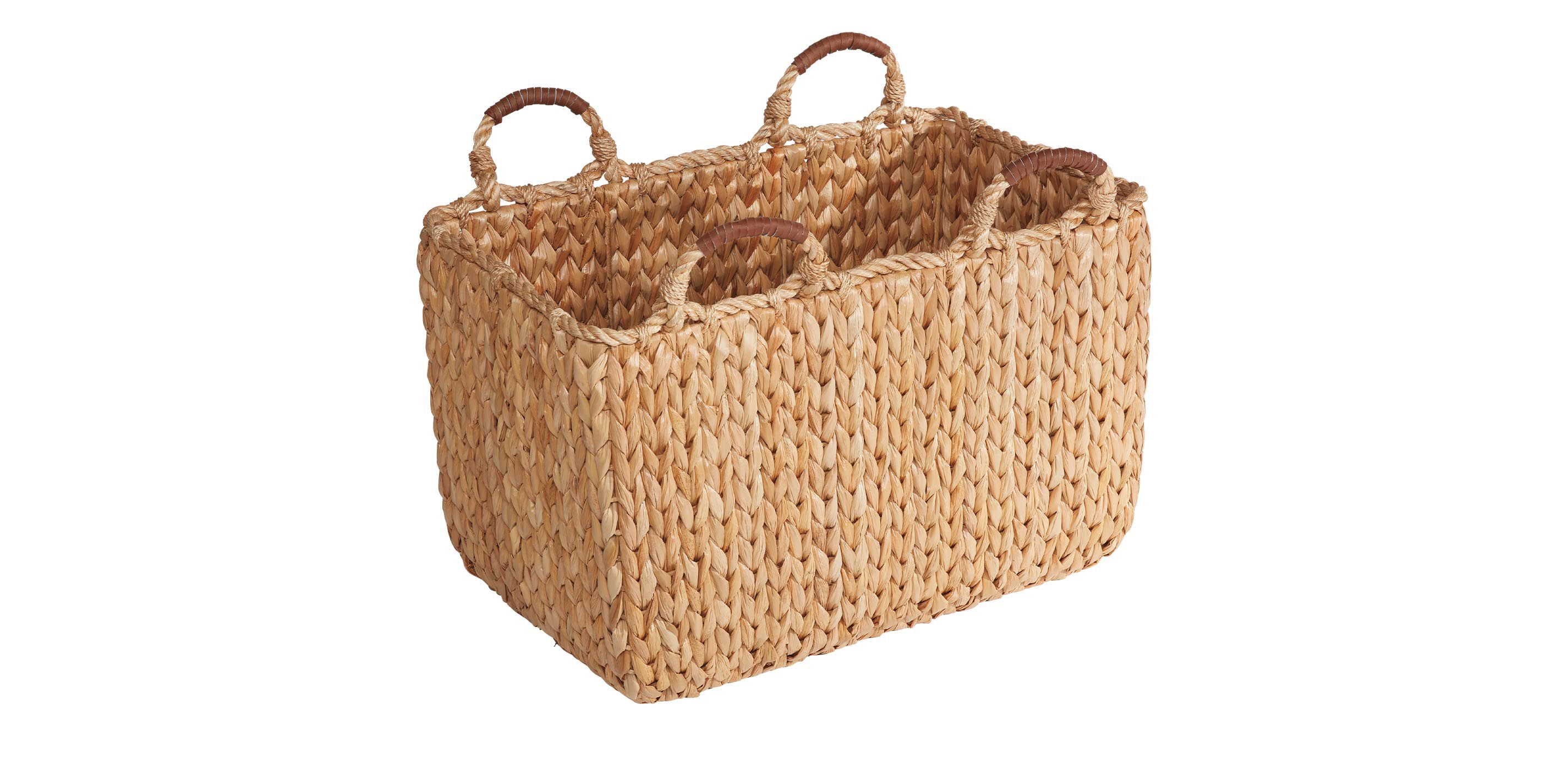 Seagrass Basket with Leather-Wrapped Handle_1