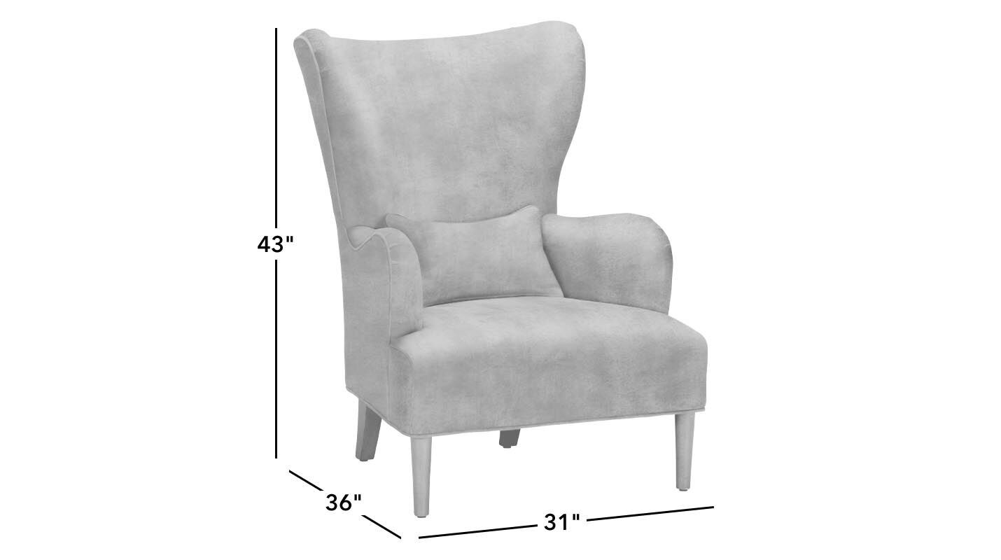 Alarik Modern Leather Wing Chair_2