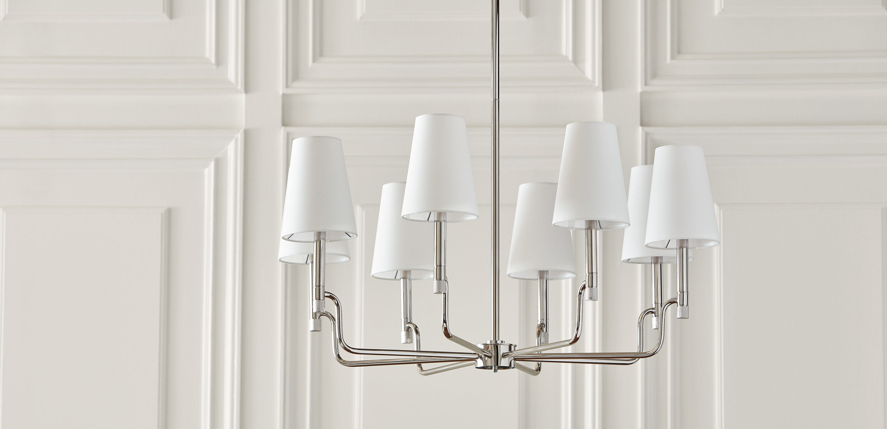 Turnbull Large Chandelier, Polished Nickel_4