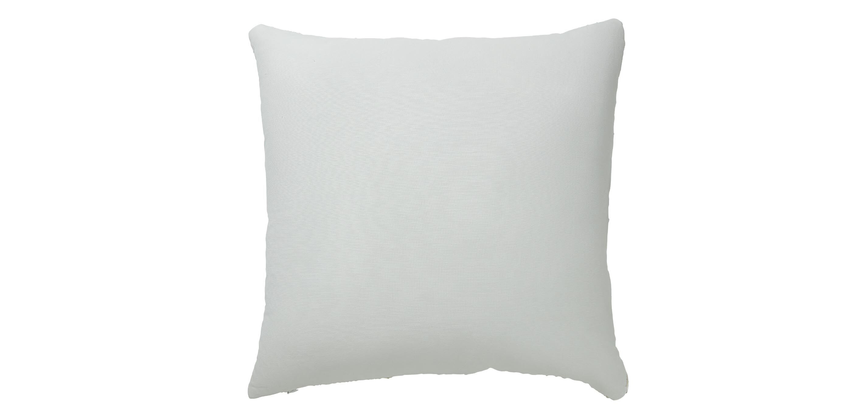 Linen-Blend Floral Embroidered 22" Square Pillow, White_1