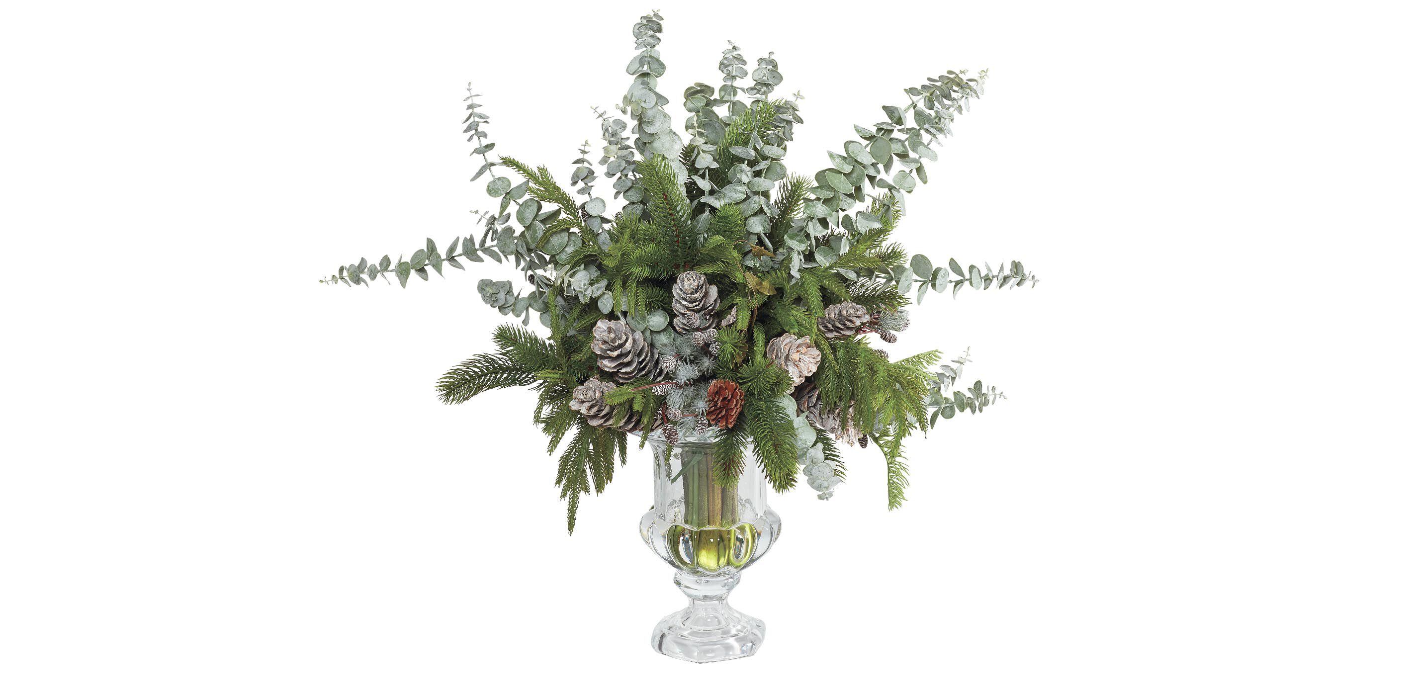Evergreen & Eucalyptus Holiday Centerpiece_2