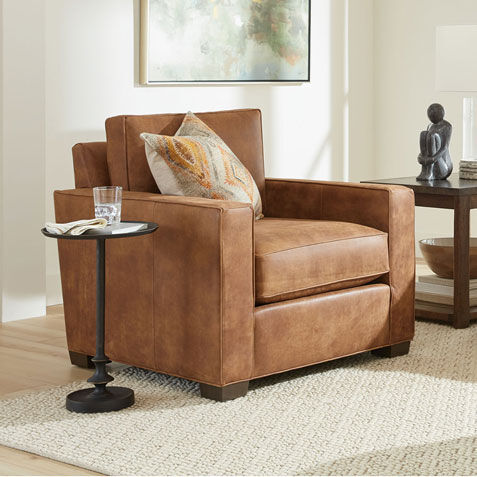 Spencer Track-Arm Leather Chair Product Tile Hover Image spencerTAchairLTH