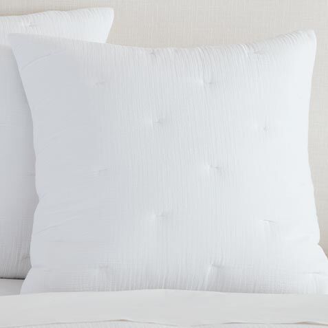 Cotton Gauze Quilted Euro Sham image