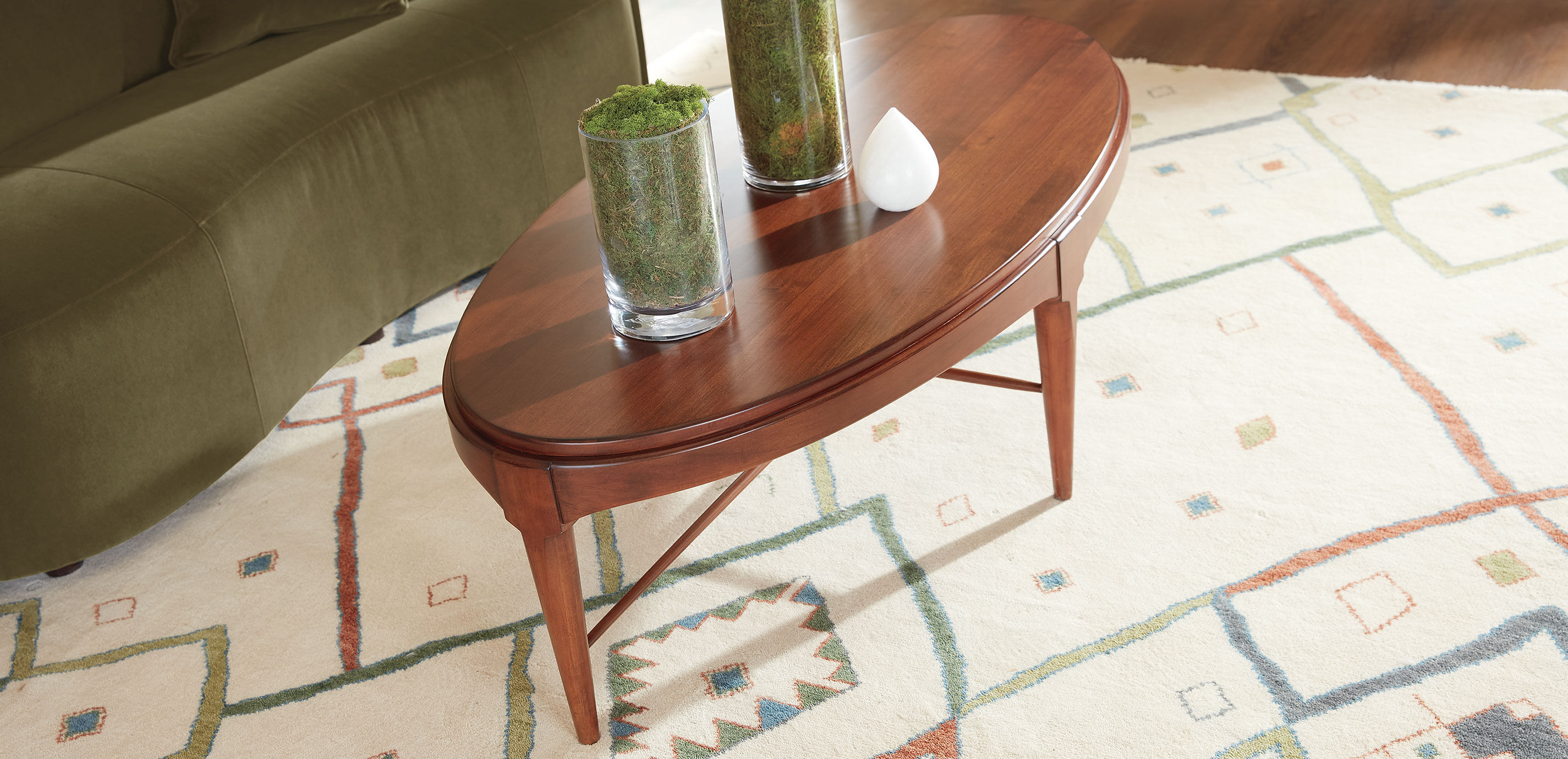 Draper Oval Wood Midcentury Coffee Table_13