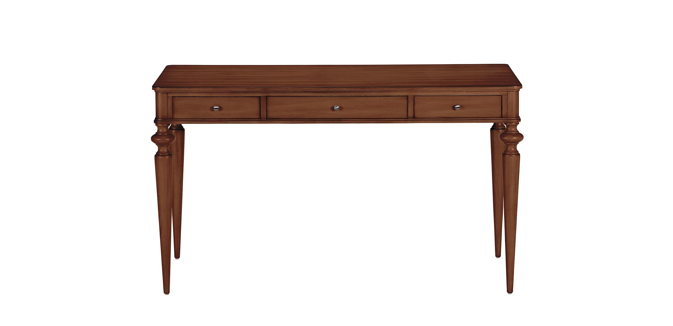 Custom Rounded-Corner Home Office Desk