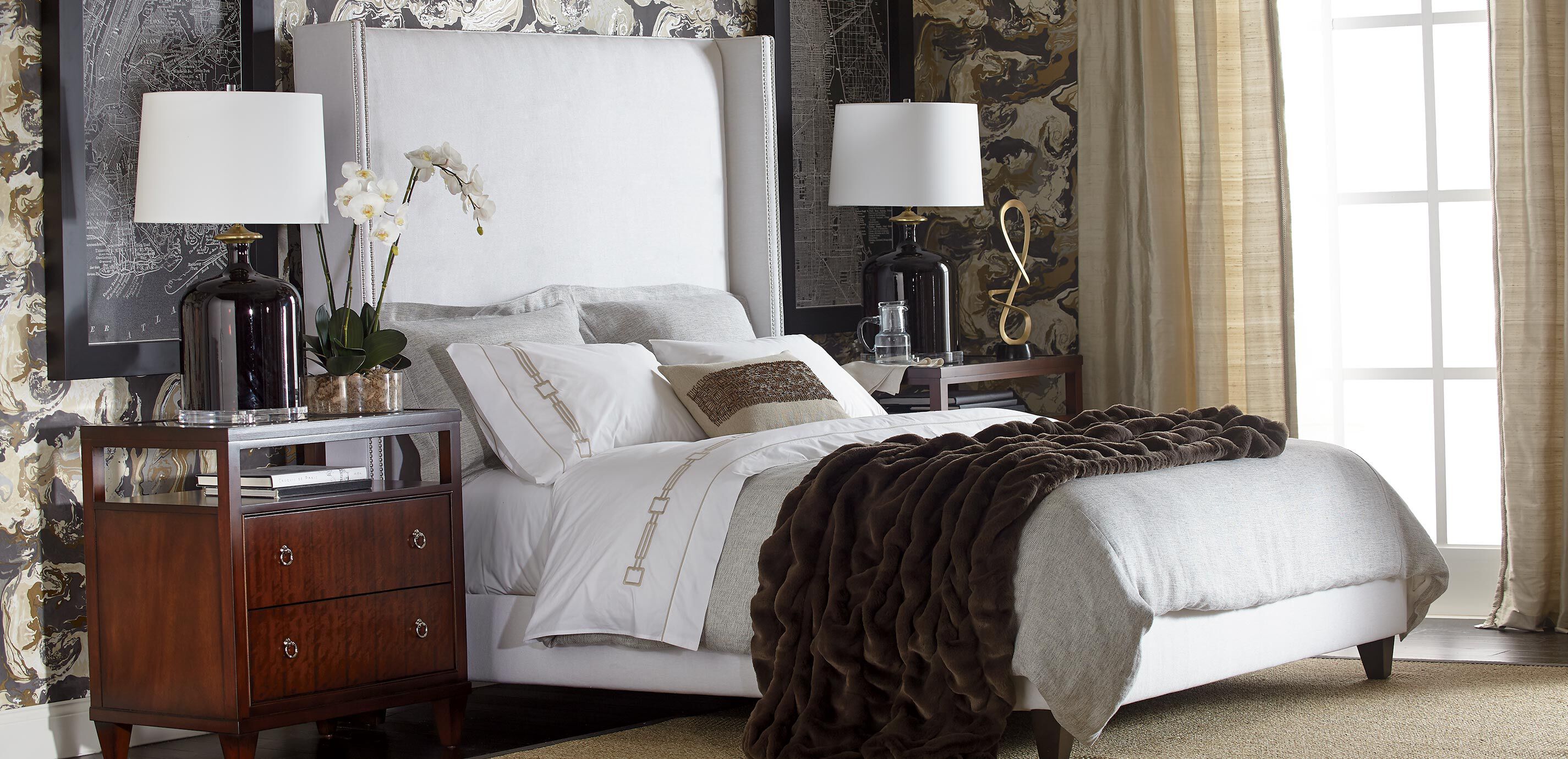 Heston GlassTop Night Table Ethan Allen GlassTop Night Tables Ethan Allen