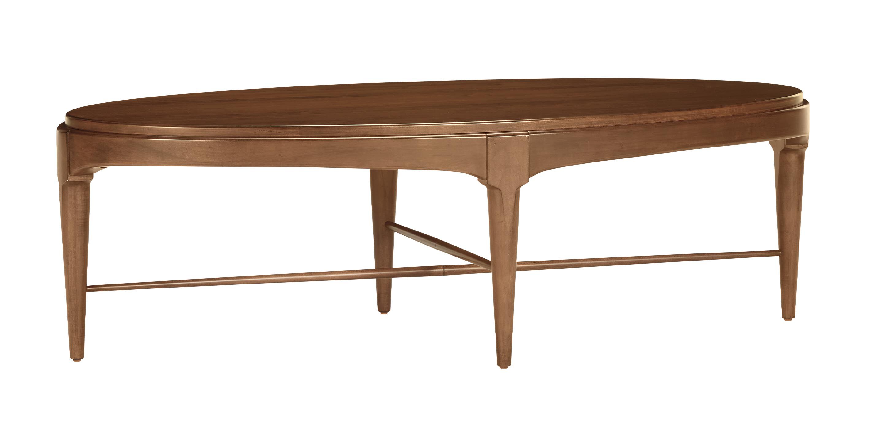 Draper Oval Wood Midcentury Coffee Table_2