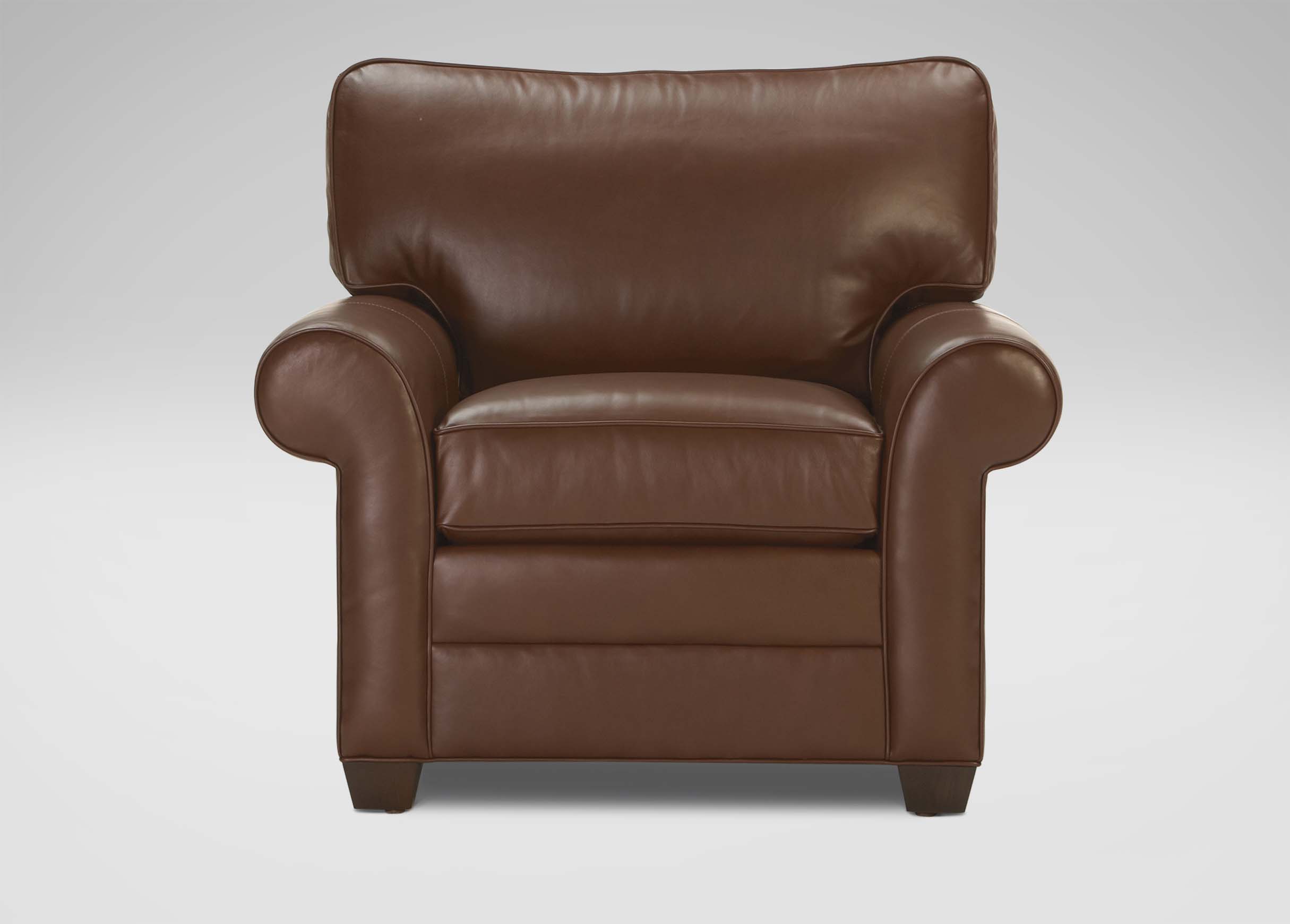 Bennett Roll-Arm Leather Chair | Chairs & Chaises