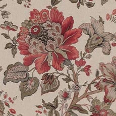 Georgina Antique (44839): large scale printed Jacobean Floral swatch Georgina Antique Fabric By the Yard