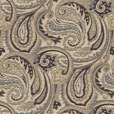 Luisa Navy (52488): traditional woven paisley swatch Luisa Garnet Fabric