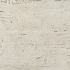 Brie (603): White paint, hand-rubbed, distressed, crackled, antiqued, worn edges. swatch Emanuel Demilune Buffet