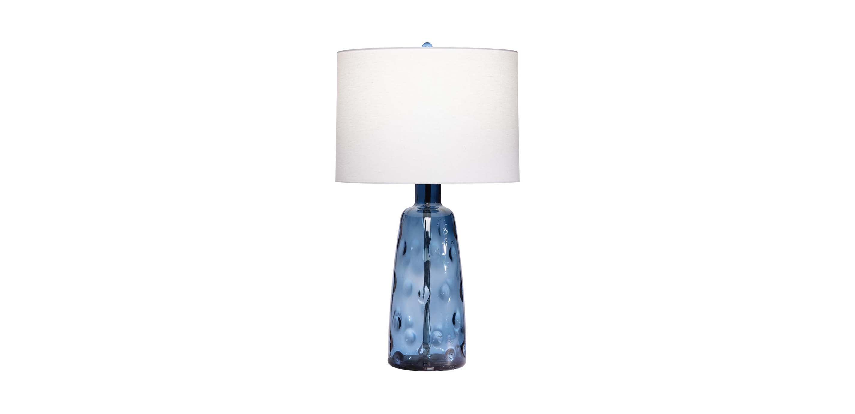 Tino Blown Gray Glass Retro-Style Table Lamp | Ethan Allen | Ethan